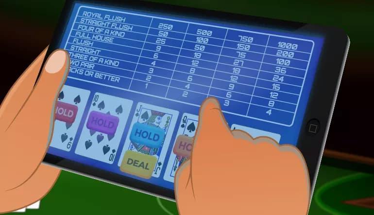 Open straight Videopoker