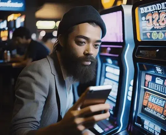 Kille som spelar slots